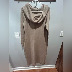 NWT The Loft Cozy Off The Shoulder Midi Sweater Dress